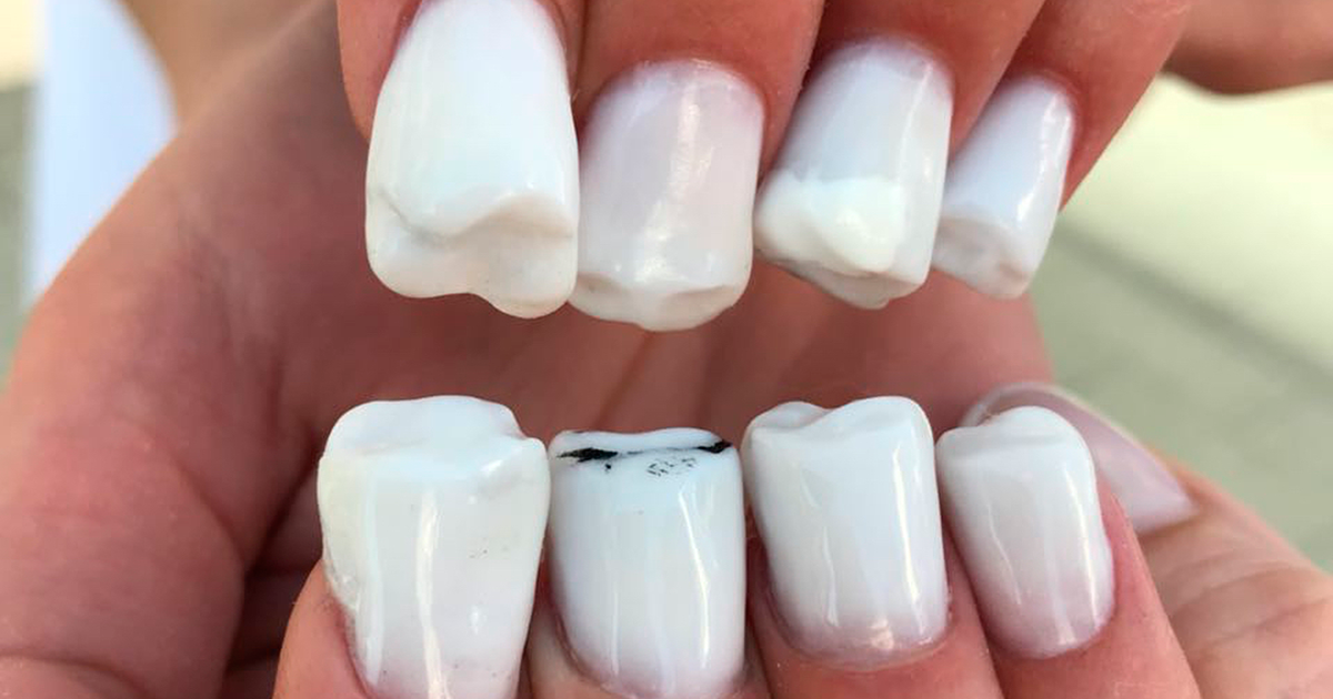 Ці нігті у формі зубів виглядають одночасно дивно і привабливо  